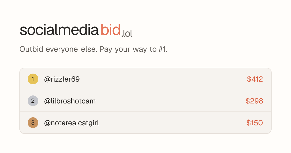 socialmediabid.lol Open Graph preview